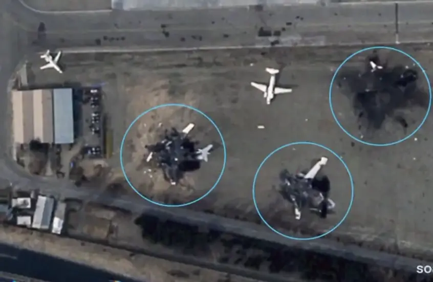 إعلام إسرائيلي: تدمير أسطول طائرات فيلق القدس في مطار مهرآباد